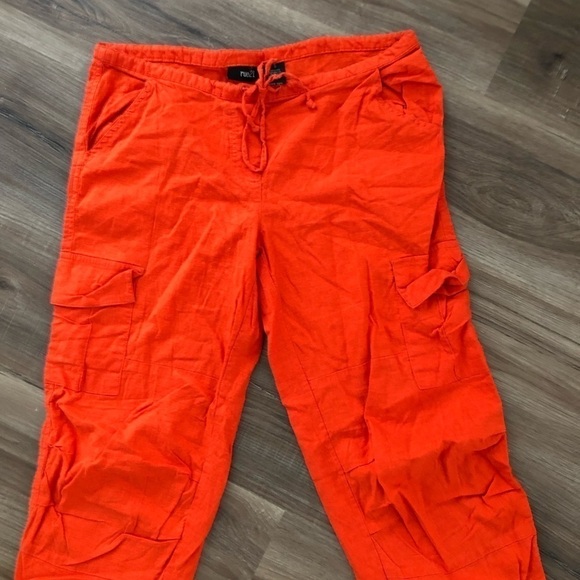 Rue21 Lenin blend orange cropped cargo pants size small - Picture 3 of 6